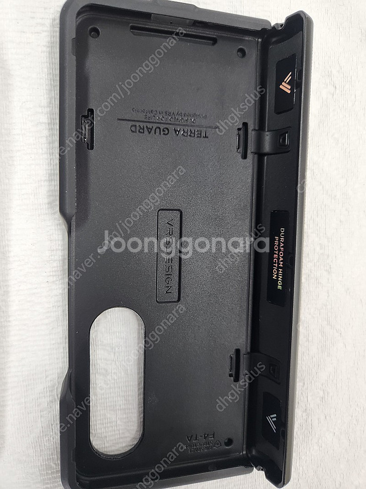 갤럭시폴드4 베루스 테라가드 블랙 힌지보호 케이스 풀박...--2