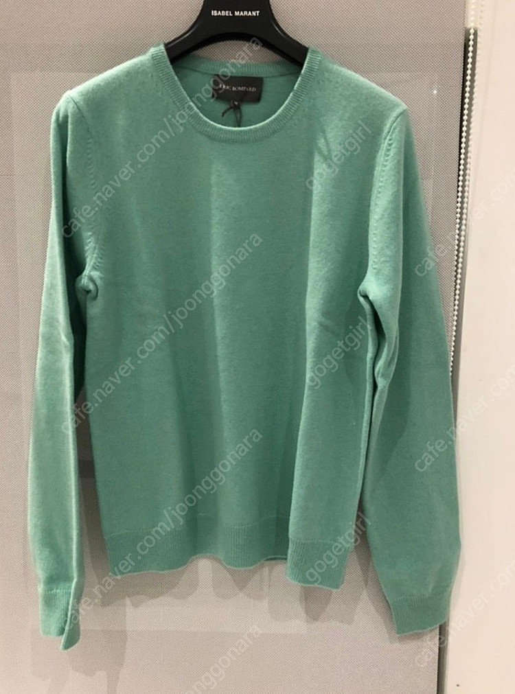 에릭봉파르 캐시미어100 클래식 라운드니트 민트글라쎄 컬러 S사이즈 이미지