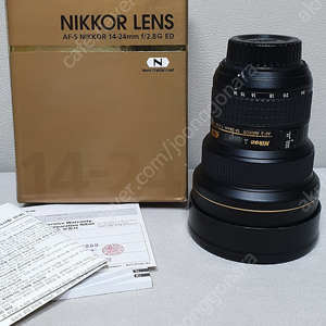 니콘 DSLR정품렌즈 AF-S 니코르 NIKKOR 14-24mm F2.8G ED 풀박스 새상품급