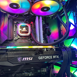 I9-12900K 3080TI 커세어수냉 컴퓨터 + 울트라기어 모니터 레오폴드 키보드 대전 직거래