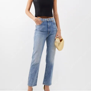 케이트 아비게일 데님 khaite abigail straight-leg ankle jeans