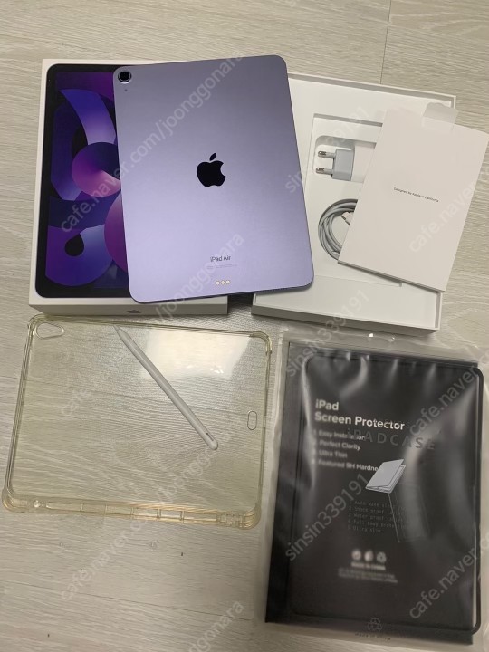 아이패드에어5 퍼플256GB wifi+애플펜슬2 배터리100
