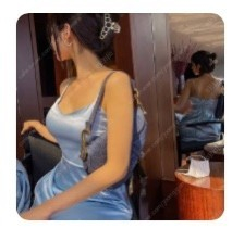 립합 에이블리 새틴 나시 슬립 롱 원피스 이미지