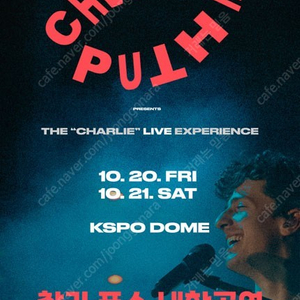 티켓 보유중 찰리 푸스 내한공연 (Charlie Puth Live in Seoul) 금 / 토 / [지정석 및 스탠딩] 단석 / 2연석 / 4연석