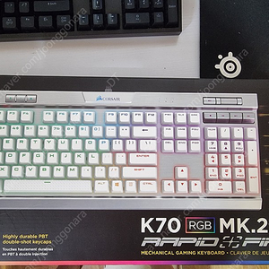 커세어 k70 mk2 se 래피드파이어 은축 팝니다.