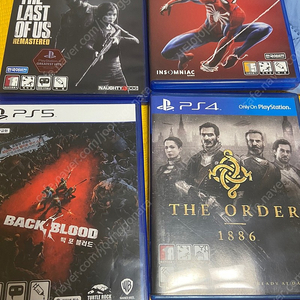 ps5/ps4게임들팝니다 /백포블러드/스파이더맨 마블/더 라스트 오브어스리메이크/디 오더/