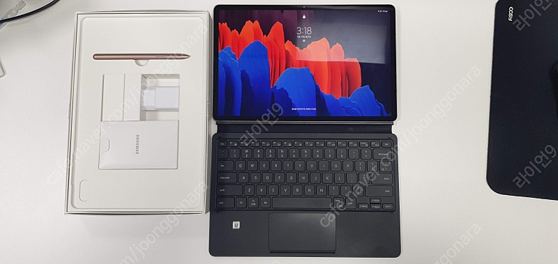 갤럭시탭 S7+ 5G 256GB 미스틱브론즈 + 키보드