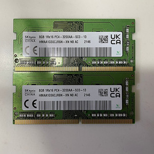 SK 하이닉스 노트북용 램 DDR4 3200 8GB 2장