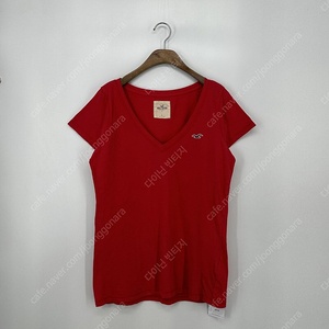 홀리스터 브이넥 로고 반팔 티셔츠 (L size / RED)