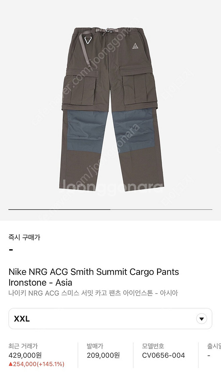 나이키 NRG ACG 스미스 서밋 카고 팬츠 아이언스톤...--0