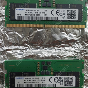 삼성 PC5-38400 노트북램 DDR5 8기가 × 2개