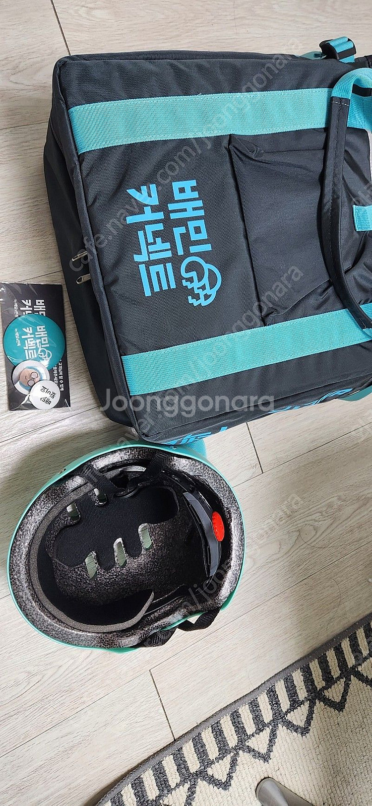 배민커넥트 가방,헬멧,뱃지팔아요--0