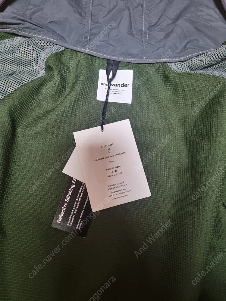 앤드원더 벤트후디 그린 5사이즈 새상품--3