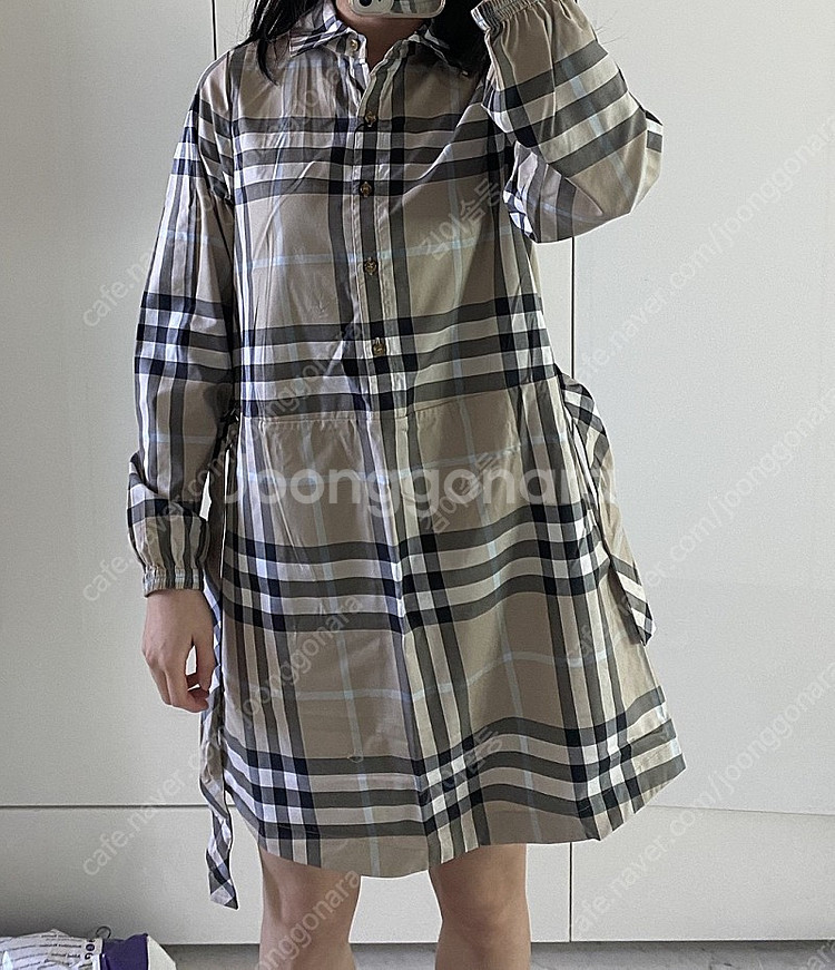 새상품 버버리 셔츠 원피스 버버리키즈 14y 55사이즈--3