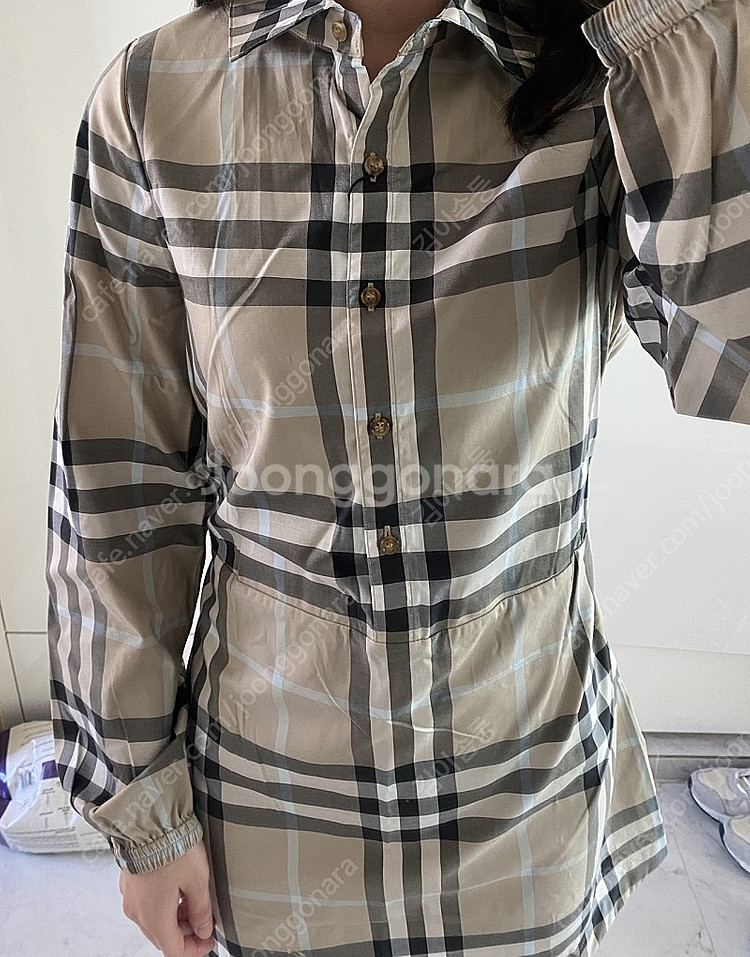 새상품 버버리 셔츠 원피스 버버리키즈 14y 55사이즈--4