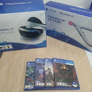 PS4/플스4 VR + 카메라 + 게임 + 슈텅 컨트롤러 팝니다.