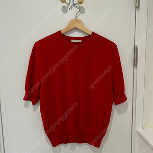 moondal 문달 하프니트 bud half sleeve knit Red