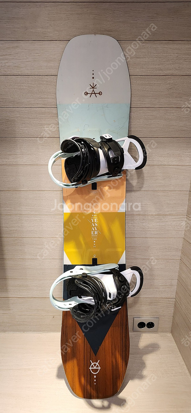 초등 아동 스노우보드 버튼 예세이어 데크125cm+리플렉스 바인딩+집라인 보아부츠220사이즈 세트--0