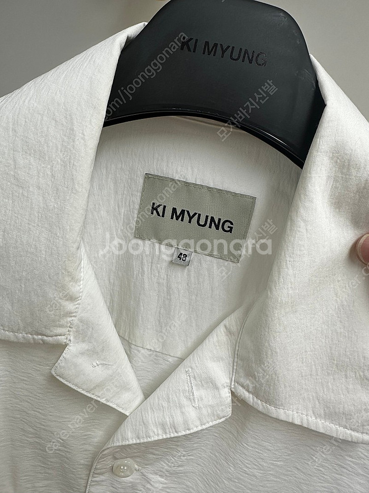 기명 하프 셔츠 화이트 48사이즈 ki myung--5