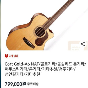 Cort Gold-A6 NAT 콜트 기타 올솔리드 어쿠스틱 통기타 인천 서구