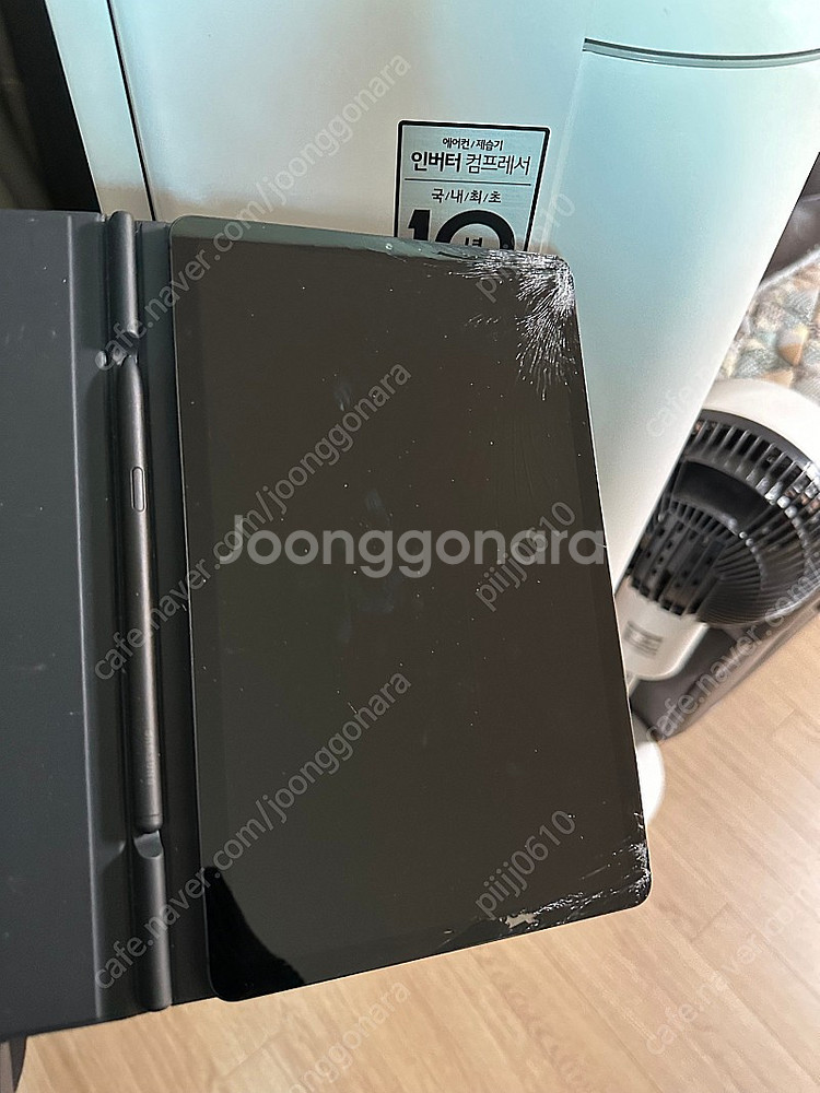 갤럭시탭 S6 lite LTE 64G 액정깨짐--2