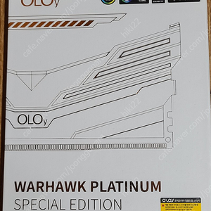 OLOy DDR4-3200 CL14 WarHawk PLATINUM SE RGB White 패키지 (32GB(16Gx2)) 팝니다.