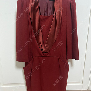 미니멈 여성 오피스룩 예복 모직 울 원피스