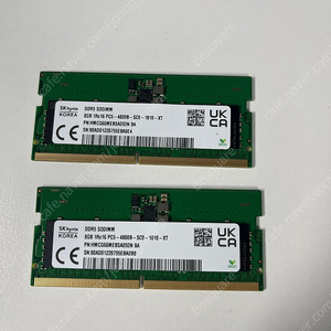 Sk hynix DDR5 4800 16G 노트북용 팝니다 (8g + 8g)