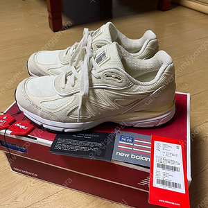 [255] 뉴발란스 990v4 스투시 made in usa 크림