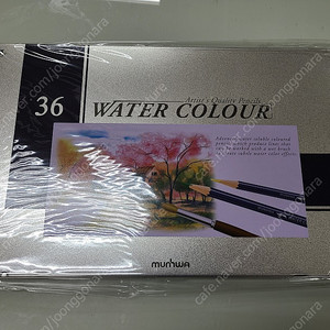 문화 36색 수채화 틴 색연필(미개봉)