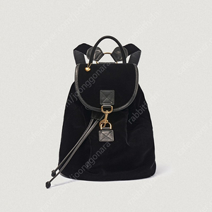 더바넷 Little Black Velvet Backpack 벨벳 백팩 새상품