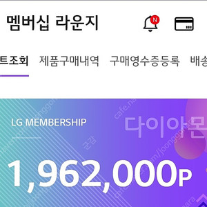 LG멤버십포인트 170만포인트