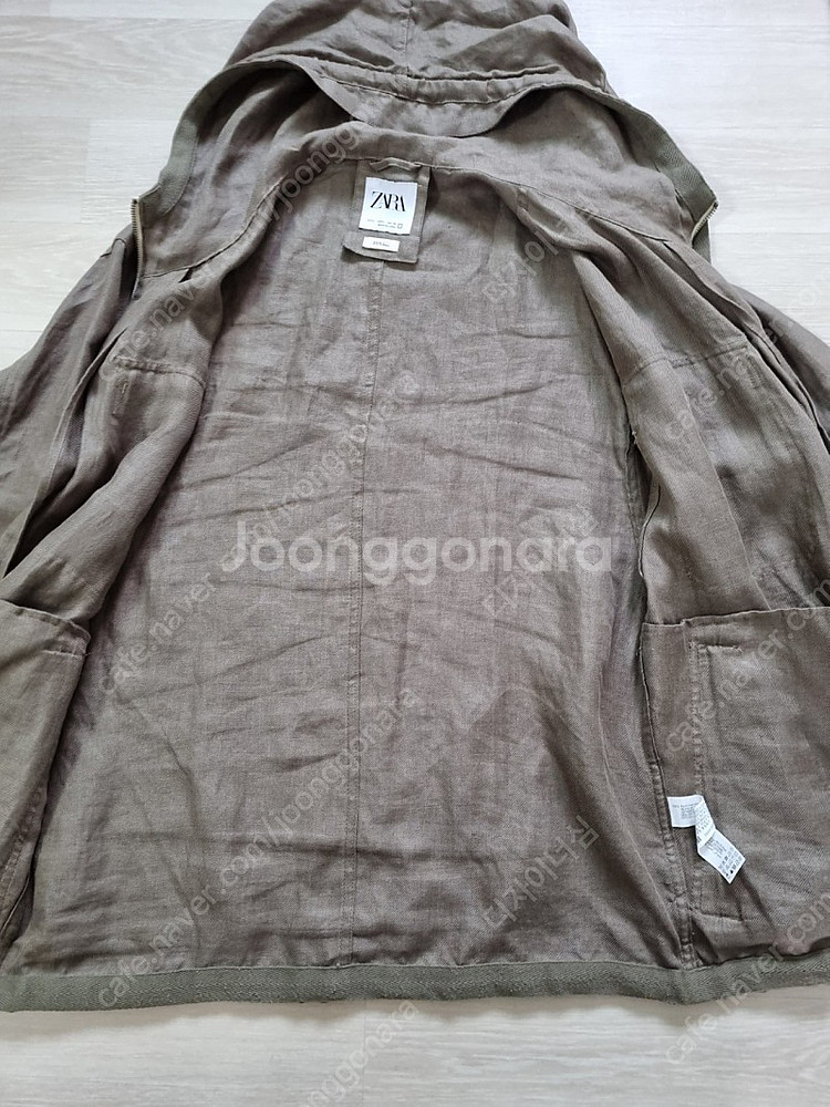 자라 린넨 100% 후드 자켓 L사이즈 - 1.5만원--2