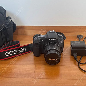 캐논 60D + 18-55mm 번들렌즈, 카메라가방 포함