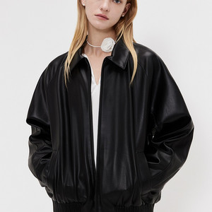 아상블라주 블루종 가죽자켓 Kane Leather Blouson Black 새상품