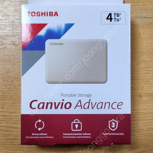 도시바 CANVIO Advance 2세대 4TB 외장하드