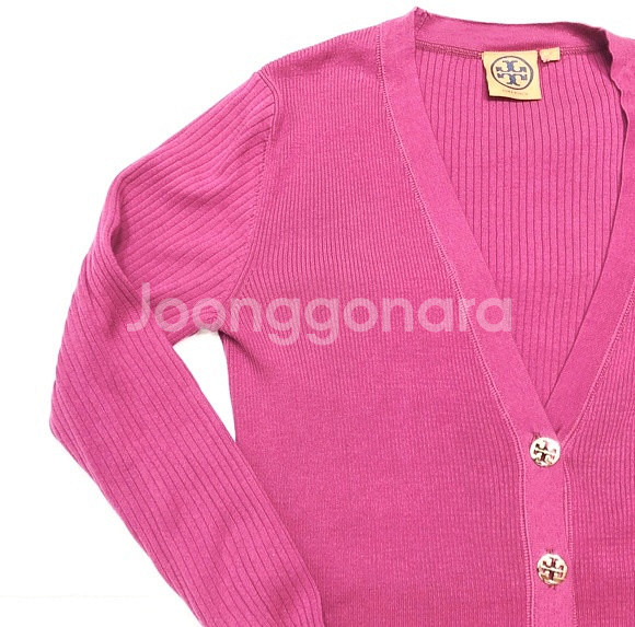 TORY BURCH 토리버치 슈렁큰 시몬 가디건 라즈베...--6
