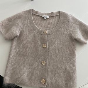 코스 모헤어 반팔 가디건 핑크 S