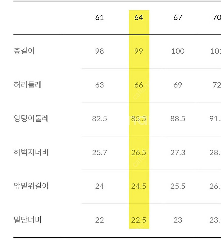 지포어 데님부츠컷 팬츠 여성골프바지 64사이즈--7