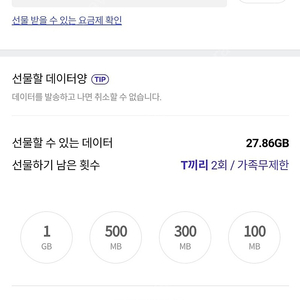 skt 데이터 2gb 3300원 팝니다