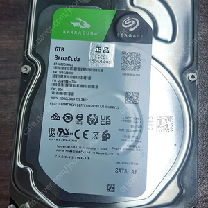 씨게이트 바라쿠다 6TB 3.5인치 팝니다