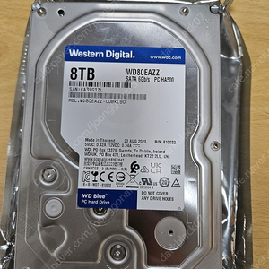 WD blue 8tb hdd 연결만 해본 새상품