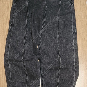 (새재품 택O) 애드오프 바지 팝니다. MUTATION STRAP WASHED DENIM PANTS BLACK
