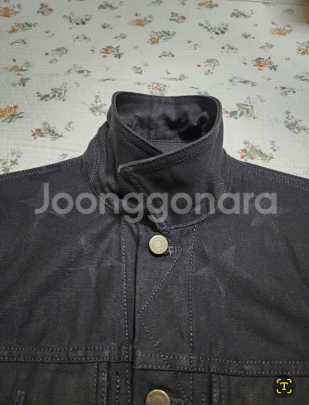 <정품> 지방시 성모마리아상 프린팅 블랙 데님 자켓 (...--8