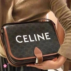 [CELINE] 셀린느 트리옹페 캔버스 메신저 크로스 바디 풀코백