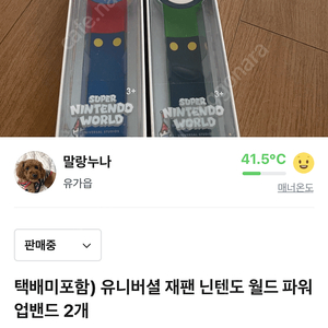 유니버셜스튜디오 재판 마리오월드입장용 파워업밴드 2개 팝니다!