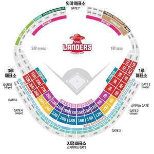 준플레이오프 1차전 2차전 10월 22일 23일 [SSG vs NC] 3루 내야지정석 의자지정석 통로 2연석 3연석 인천 문학 랜더스필드 일요일 월요일 랜더스 다이노스 야구티켓
