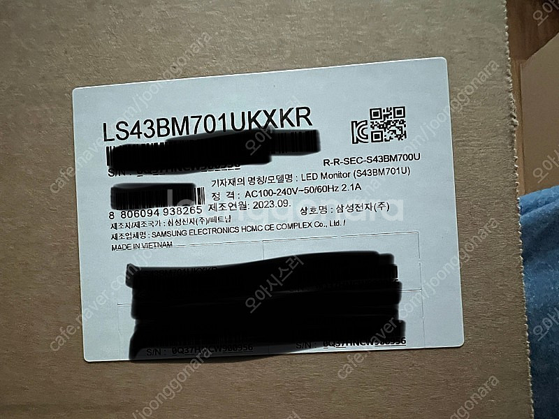 (화이트미개봉) 삼성 M7 43인치 스마트모니터--1
