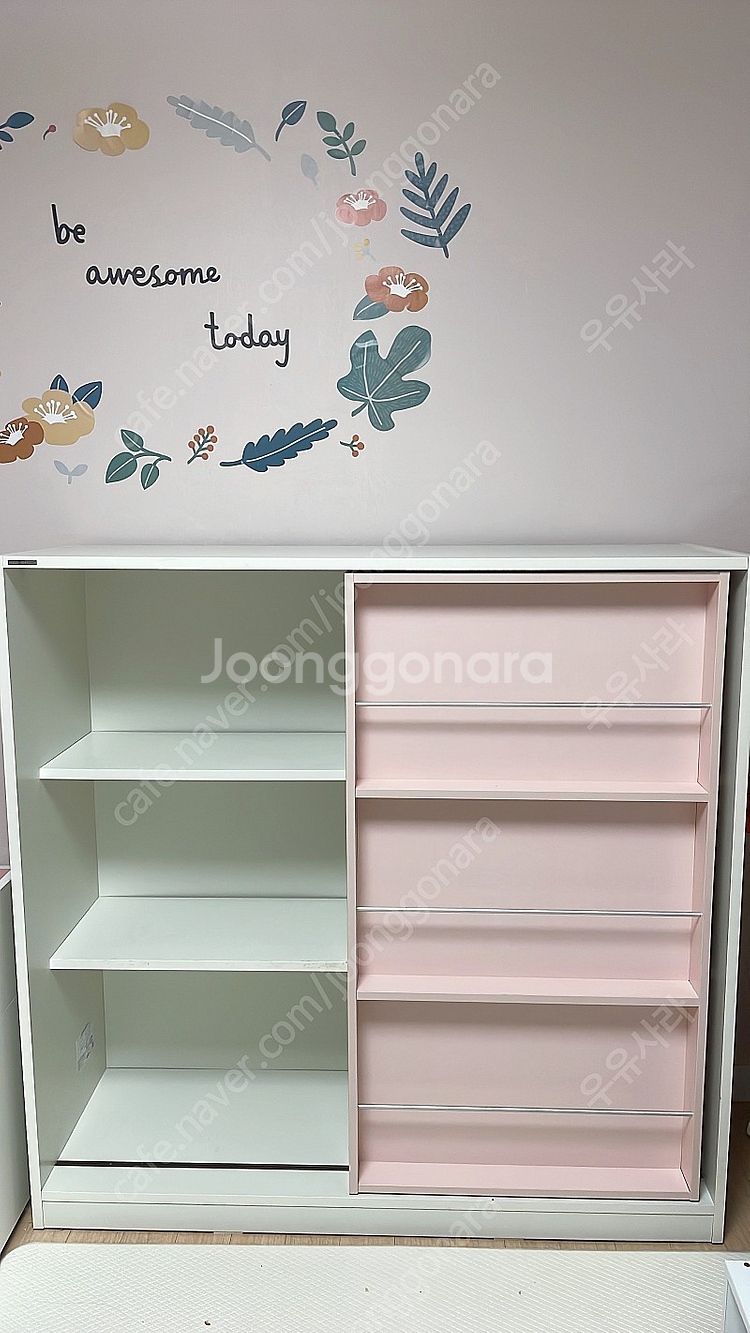 리바트 마카롱 슬라이딩 전면책장 1200--0
