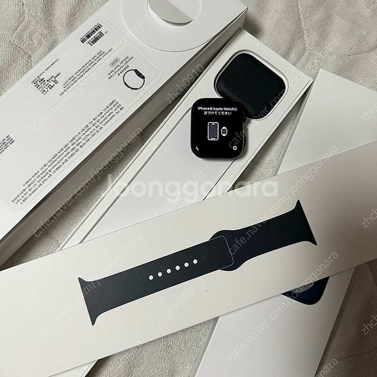 애플워치8 45mm gps 미드나이트 신품급 풀박스 급...--0